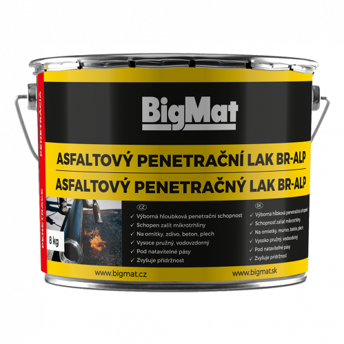 detail Lak asfaltový penetrační BR-ALP BigMat 8kg
